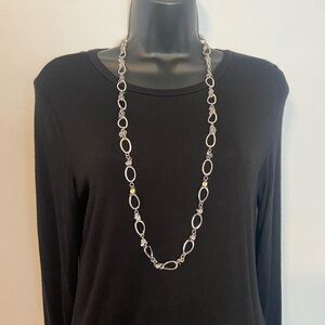 Lia Sophia Silver Oval Link Necklace